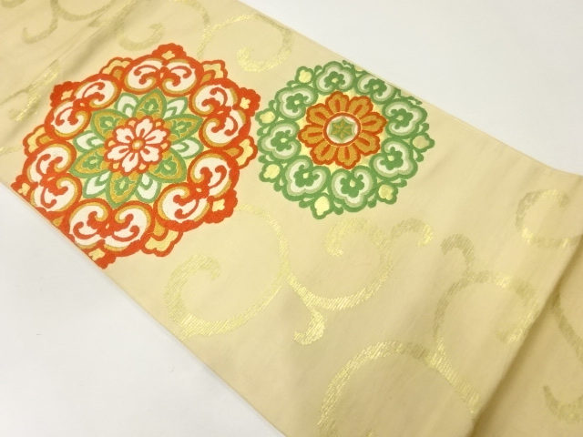 アンティーク　華文織出し袋帯（材料）